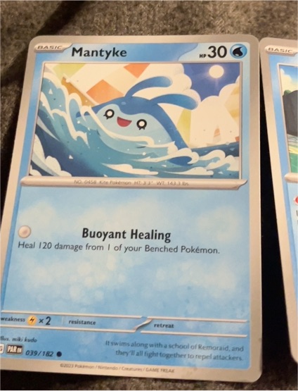 2023 Pokémon Paradox Rift #039 Mantyke — front