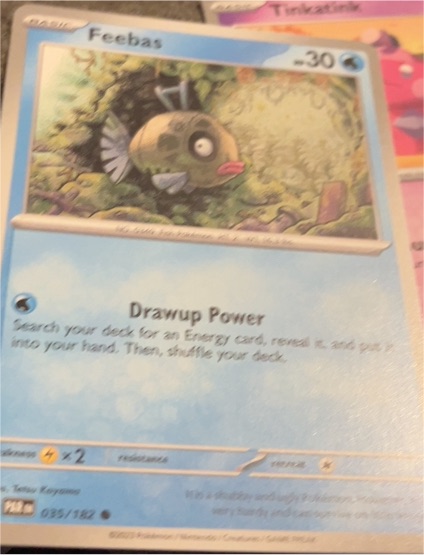 2023 Pokémon SV04: Paradox Rift #035 Feebas — front