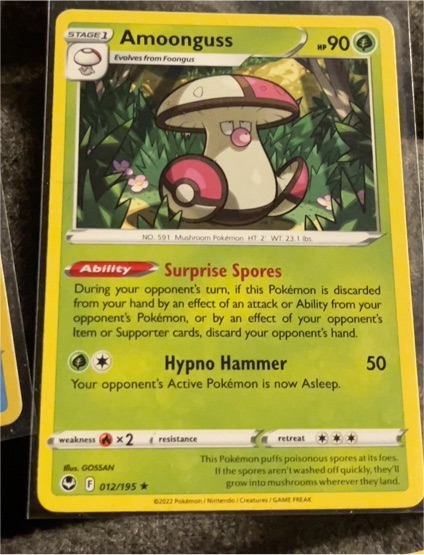 2022 Pokémon Sword & Shield Silver Tempest #012 Amoonguss — front