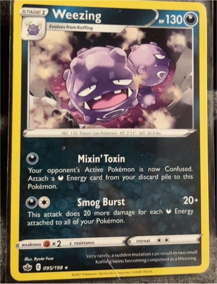 2021 Pokémon SWSH06: Chilling Reign #095 Weezing — front