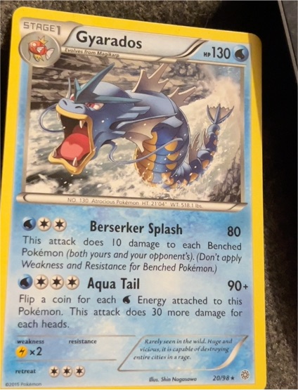 2015 Pokemon XY Ancient Origins #20 Gyarados — front