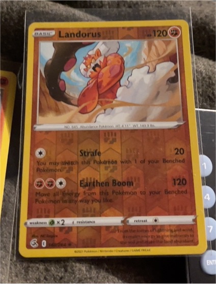 2021 Pokémon SWSH08: Fusion Strike #148 Landorus — front