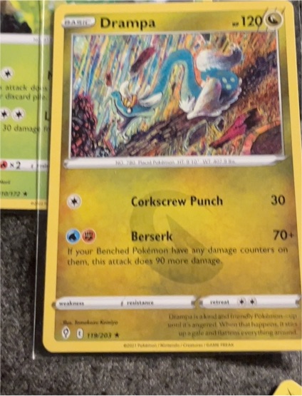 2021 Pokémon SWSH07: Evolving Skies #119 Drampa — front