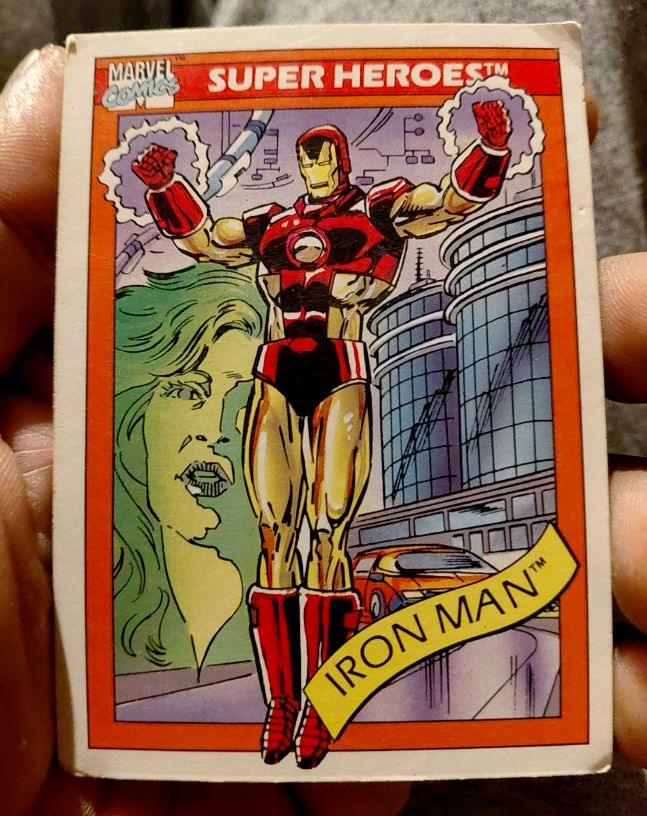 1990 Marvel Universe Series 1 #42 Iron Man — front