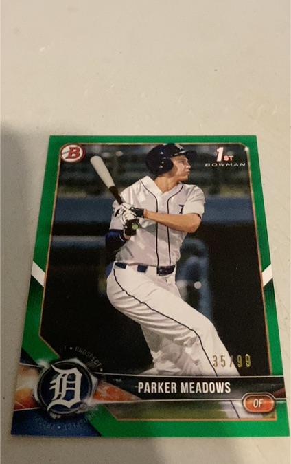 2018 Bowman Draft #BD-28 Parker Meadows — front