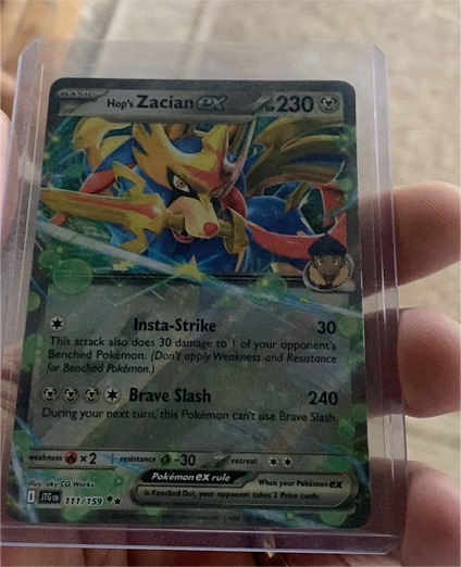 2020 Pokémon TCG Journey Together #111 Hop's Zacian EX — front