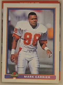 1991 Bowman #518 Mark Carrier — front