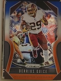 2019 Panini Prizm #63 Derrius Guice Orange #/249 — front