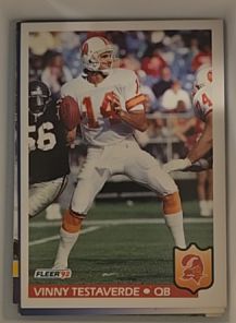 1992 Fleer #410 Vinny Testaverde — front