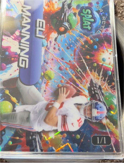 2025 Wild Card Galactic Splat #1/1 Eli Manning — front