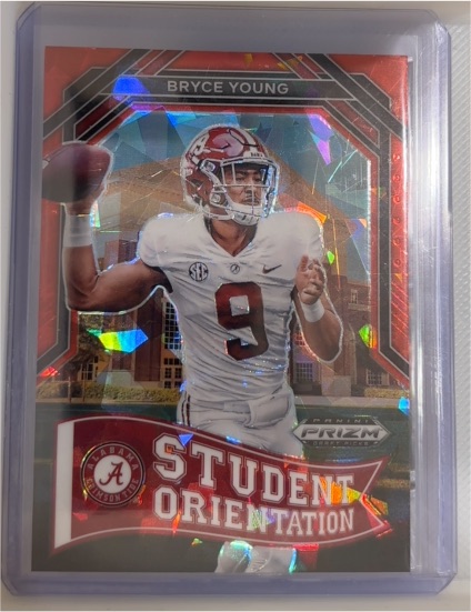 2023 Panini Prizm Draft Picks #SO-1 Bryce Young Student Orientation Red Ice — front