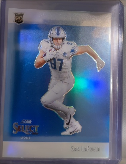 2023 Panini Select Score Throwback Silver Prizm #STW-SLA Sam LaPorta — front