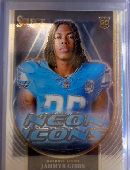 2023 Panini Select #NI-JGI Jahmyr Gibbs Neon Icons — front