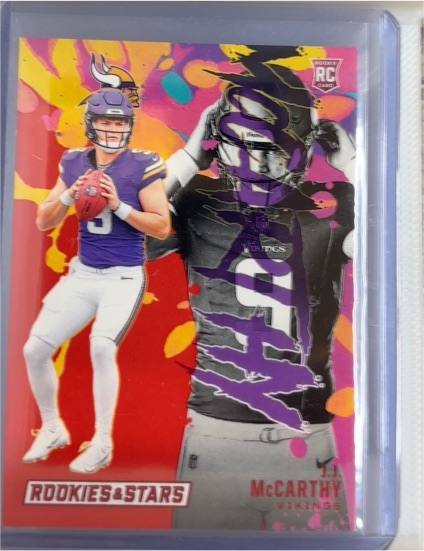 2024 Panini Rookies & Stars #RE-JMY J.J. McCarthy Rookie Exclusive — front