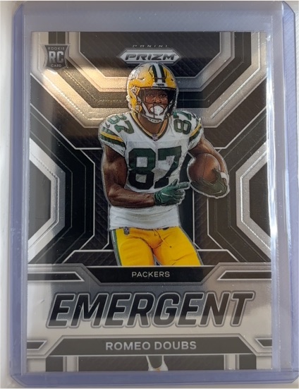 2022 Panini Prizm Emergent #E-14 Romeo Doubs — front