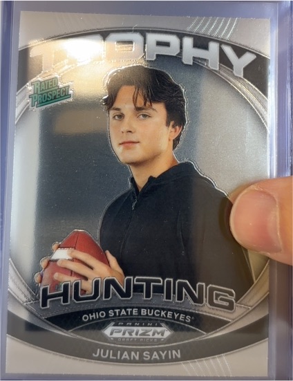 2024 Panini Prizm Draft Picks Trophy Hunting #TH-JSN Julian Sayin — front