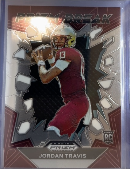 2024 Panini Prizm Draft Picks #PB-JTS Jordan Travis Prizm Break — front