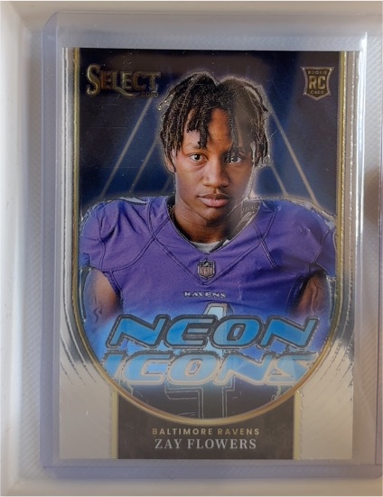 2023 Panini Select Neon Icons #NI-ZFL Zay Flowers — front