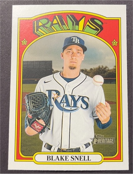 2021 Topps Heritage #497 Blake Snell — front