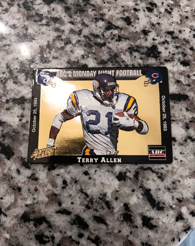 1993 Action Packed Monday Night Football #Terry Allen — front