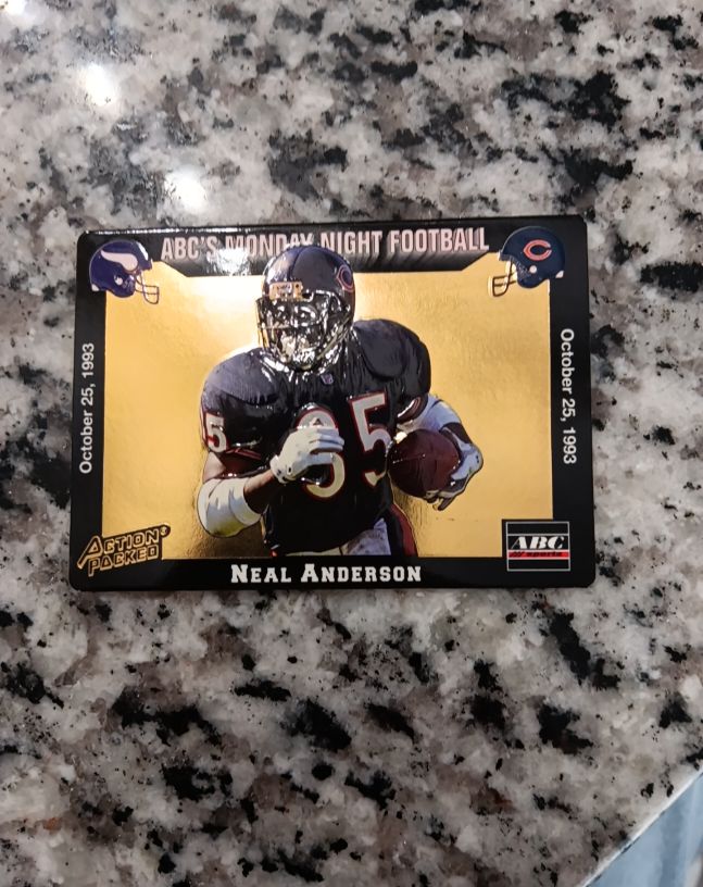 1993 Action Packed Monday Night Football #33 Neal Anderson — front
