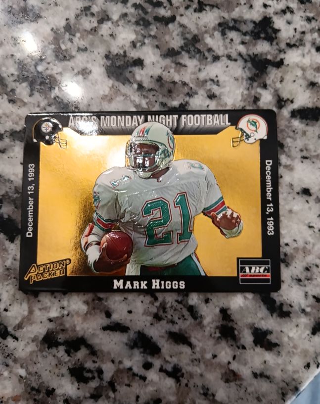 1993 Action Packed Monday Night Football Mark Higgs — front