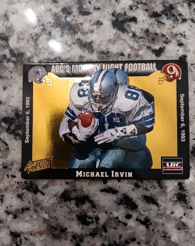 1993 Action Packed Monday Night Football #1 Michael Irvin — front