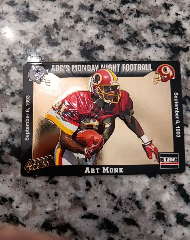 1993 Action Packed Monday Night Football #3 Art Monk — front