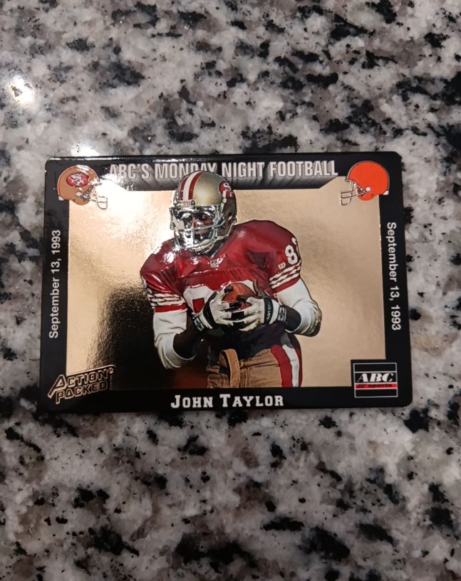1993 Action Packed Monday Night Football #39 John Taylor — front