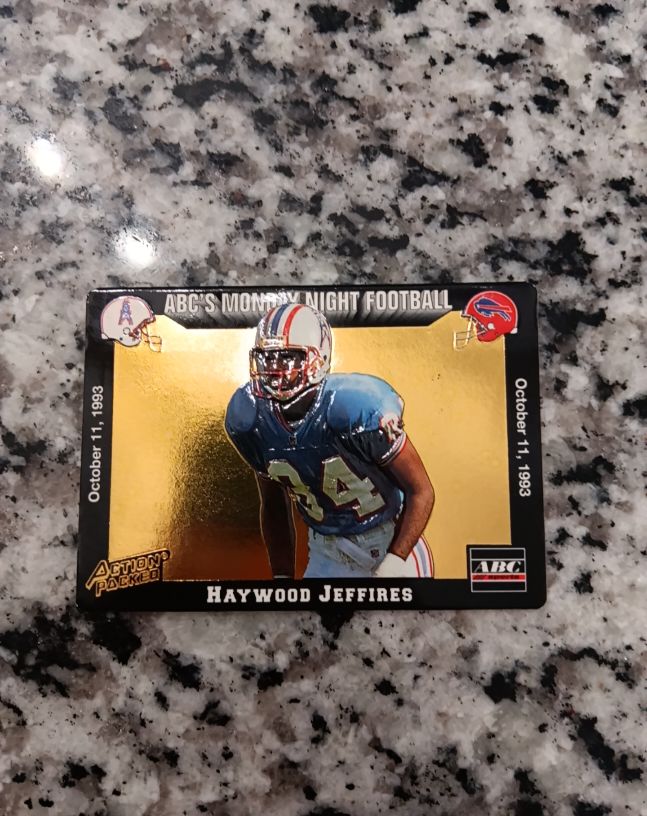 1993 Action Packed Monday Night Football #21 Haywood Jeffires — front