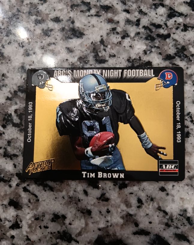 1993 Action Packed Monday Night Football #26 Tim Brown — front