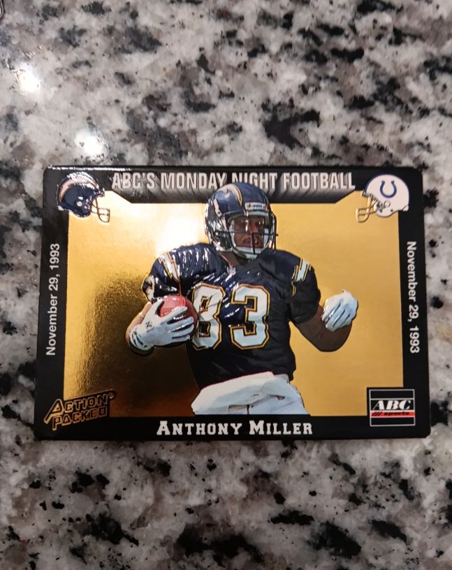 1993 Action Packed Monday Night Football #83 Anthony Miller — front