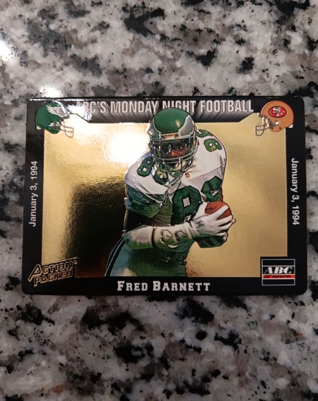 1993 Action Packed Monday Night Football #75 Fred Barnett — front
