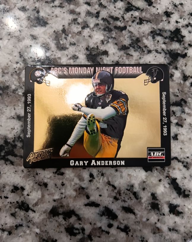 1993 Action Packed Monday Night Football #14 Gary Anderson — front