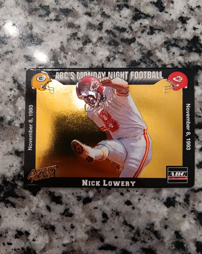 1993 Action Packed #42 Nick Lowery — front