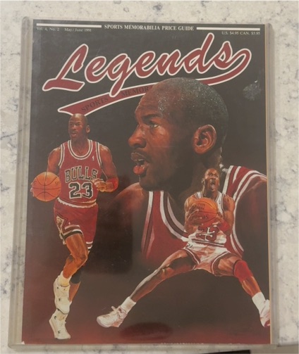 1991 Legends Sports Memorabilia Vol. 4 No. 2 Michael Jordan — front