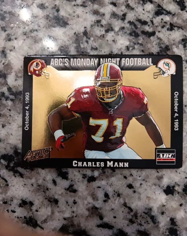 1993 Action Packed Monday Night Football #18 Charles Mann — front