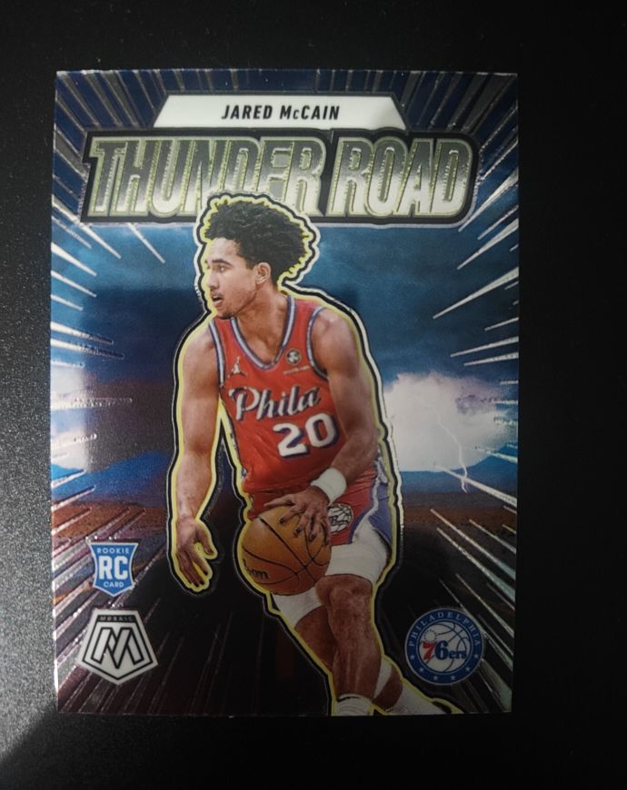 2024-25 Panini Mosaic #17 Jared McCain Thunder Road — front
