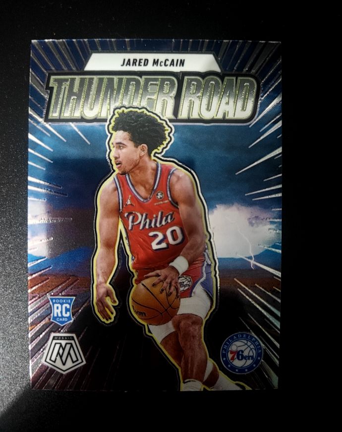 2024-25 Panini Mosaic #17 Jared McCain Thunder Road Rookie — front