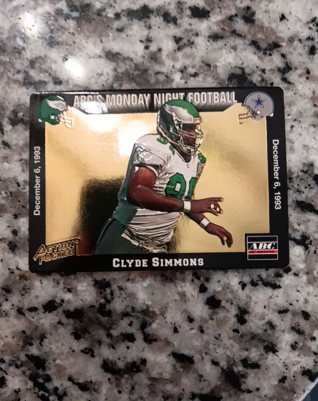 1993 Action Packed Monday Night Football Clyde Simmons — front