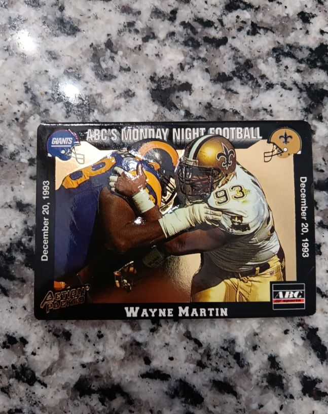 1993 Action Packed Monday Night Football #78 Wayne Martin — front