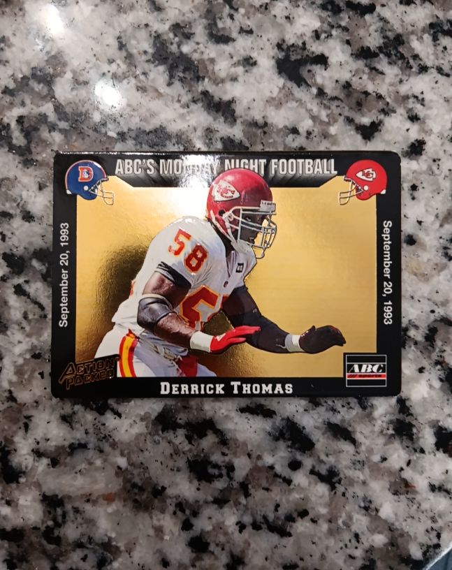 1993 Action Packed Monday Night Football #12 Derrick Thomas — front