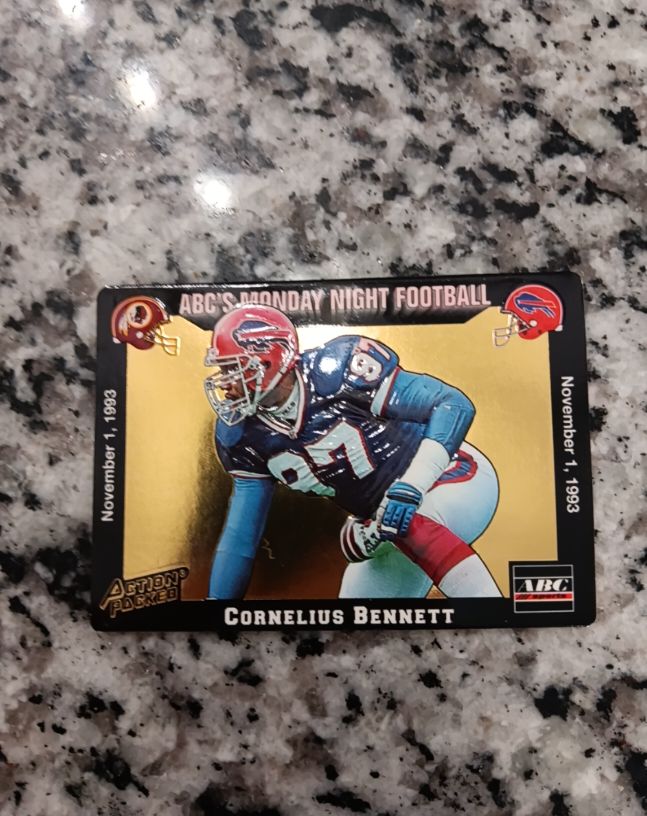 1993 Action Packed Monday Night Football #24 Cornelius Bennett — front