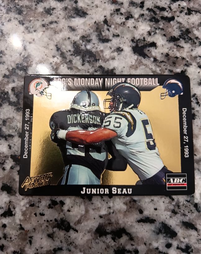 1993 Action Packed Monday Night Football #73 Junior Seau — front