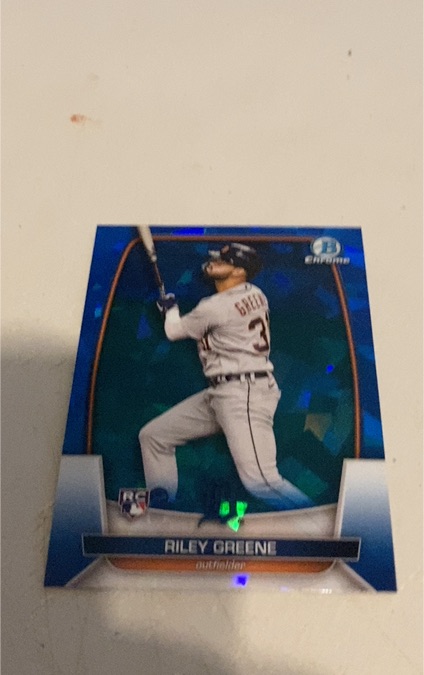2021 Bowman Chrome #BCP-131 Riley Greene — front