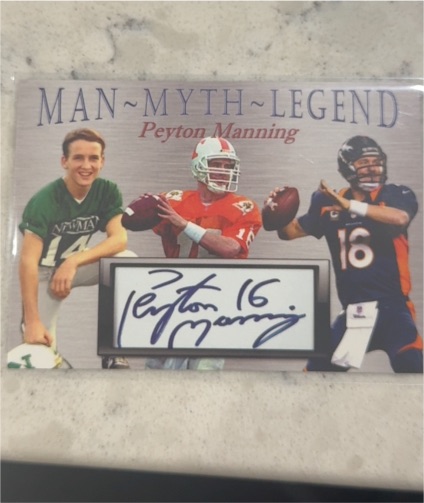 Man Myth Legend Peyton Manning #16 — front