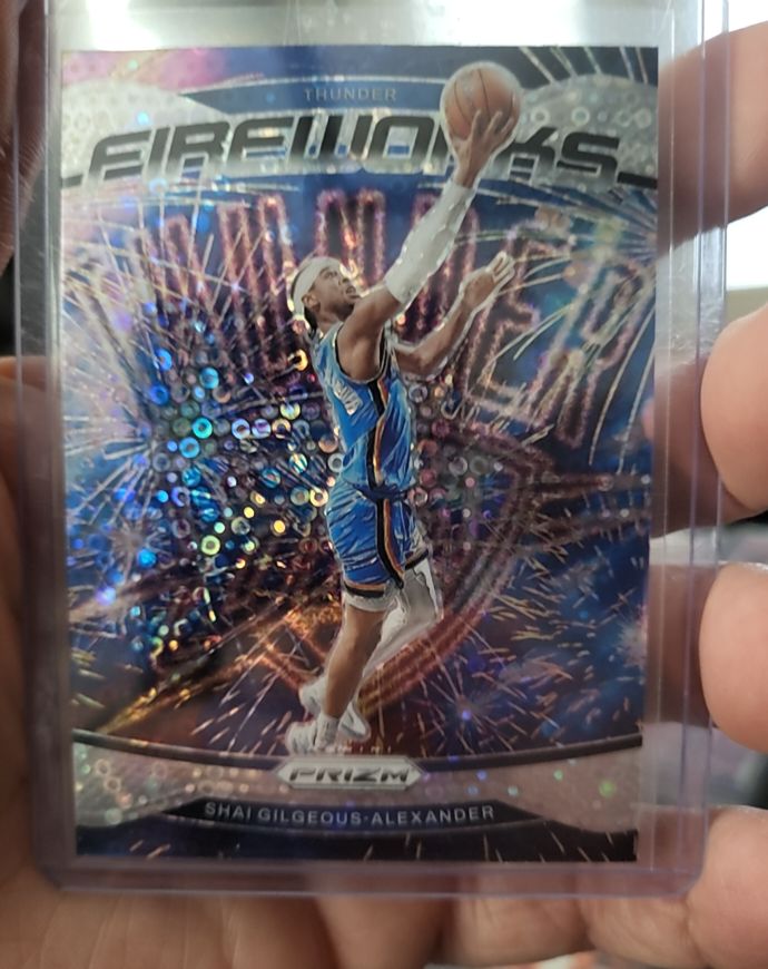 2024-25 Panini Prizm #22 Shai Gilgeous-Alexander Fireworks — front