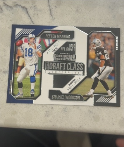 2024 Panini Contenders Historic Draft Class #17 Peyton Manning, Charles Woodson — front
