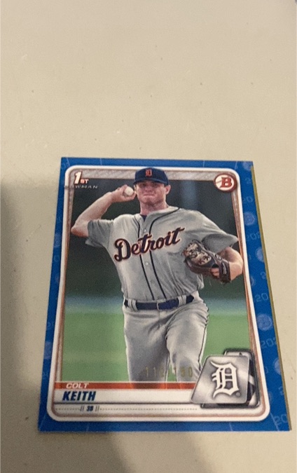 2020 Bowman Draft #BD-54 Colt Keith — front