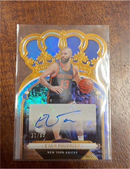 2023-24 Panini Crown Royale Crown Autographs #CA-EFO Evan Fournier — front
